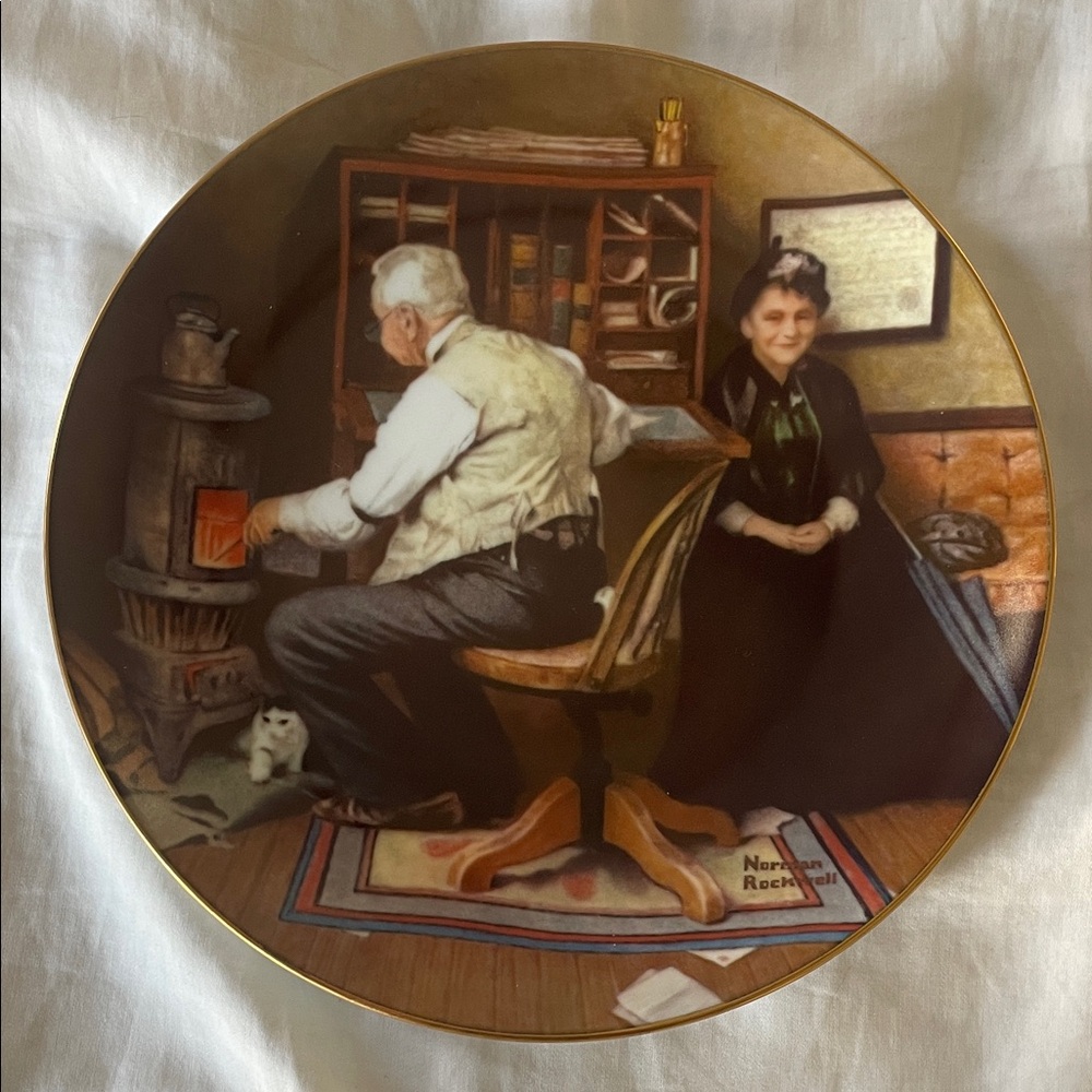 Knowles Norman Rockwell Collector Plate “Keeping Company” 1989 Limited Edition